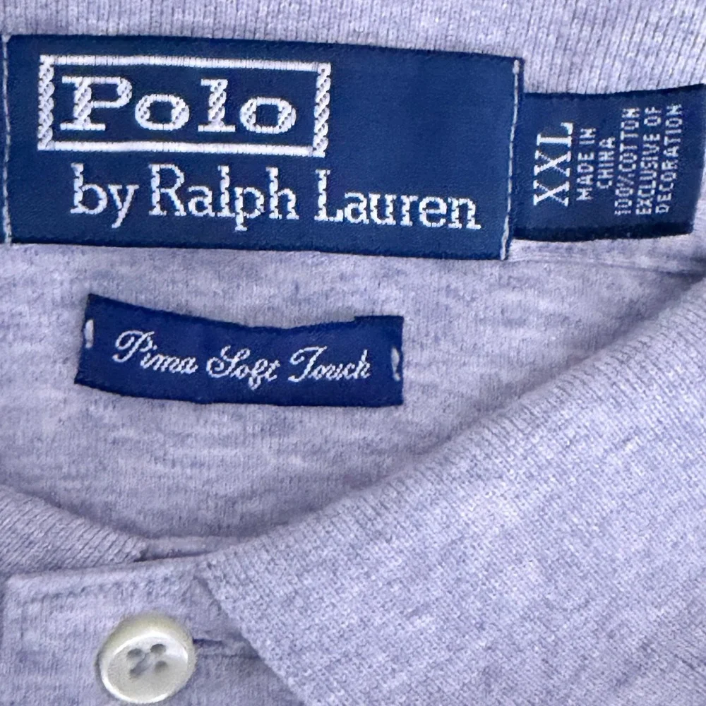 Polo Ralph Lauren Polo Men XXL Grey Pima Soft Touch Cotton Classic Pony Golf